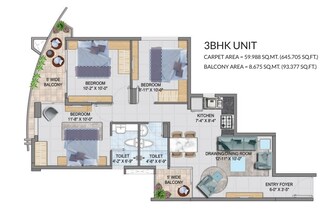 3 BHK Apartment For Rent in GLS South Avenue Sector 92 Gurgaon  7832873