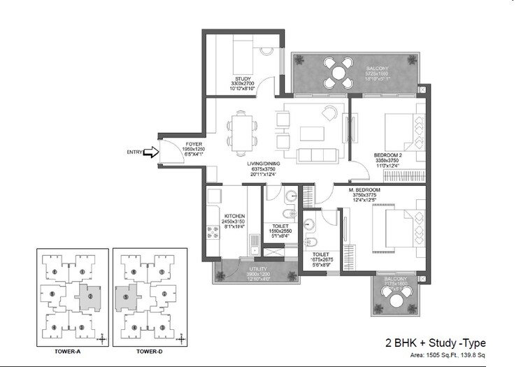 Other, godrej-101 2 Bedroom 1230 Sq.Ft. Apartment In Sector 79 Gurgaon 8758753