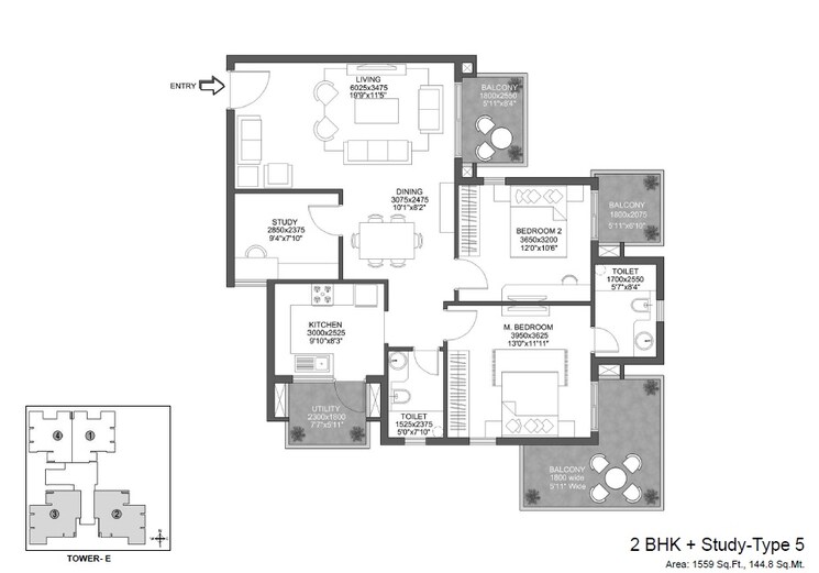 Other, godrej-101 2 Bedroom 1559 Sq.Ft. Apartment In Sector 79 Gurgaon 8585222