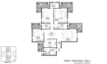  3 BHK Apartment at Godrej 101, Sector 79 – for Rent