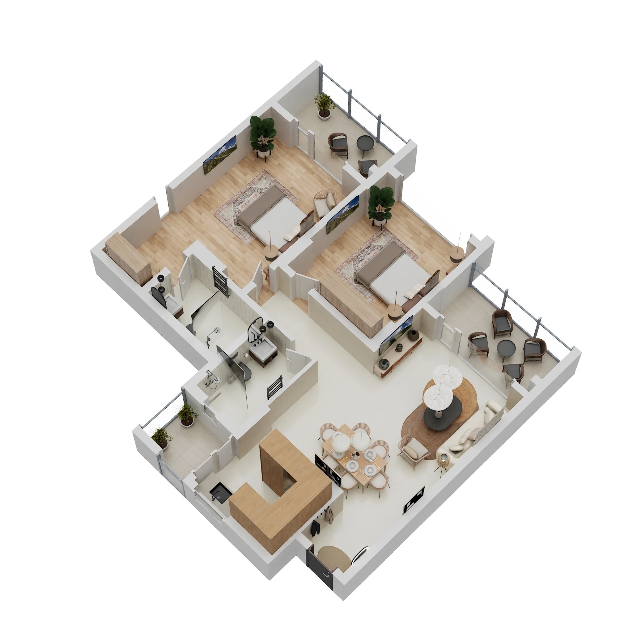 2 BHK 1406 Sq. Ft. Apartment