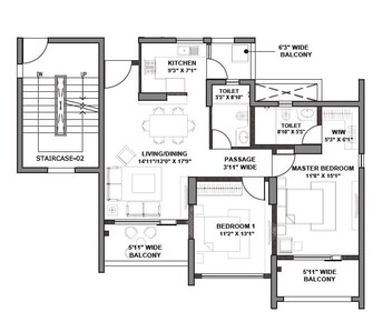 2 BHK Apartment For Resale in Godrej Air Sector 85 Sector 85 Gurgaon  7695005