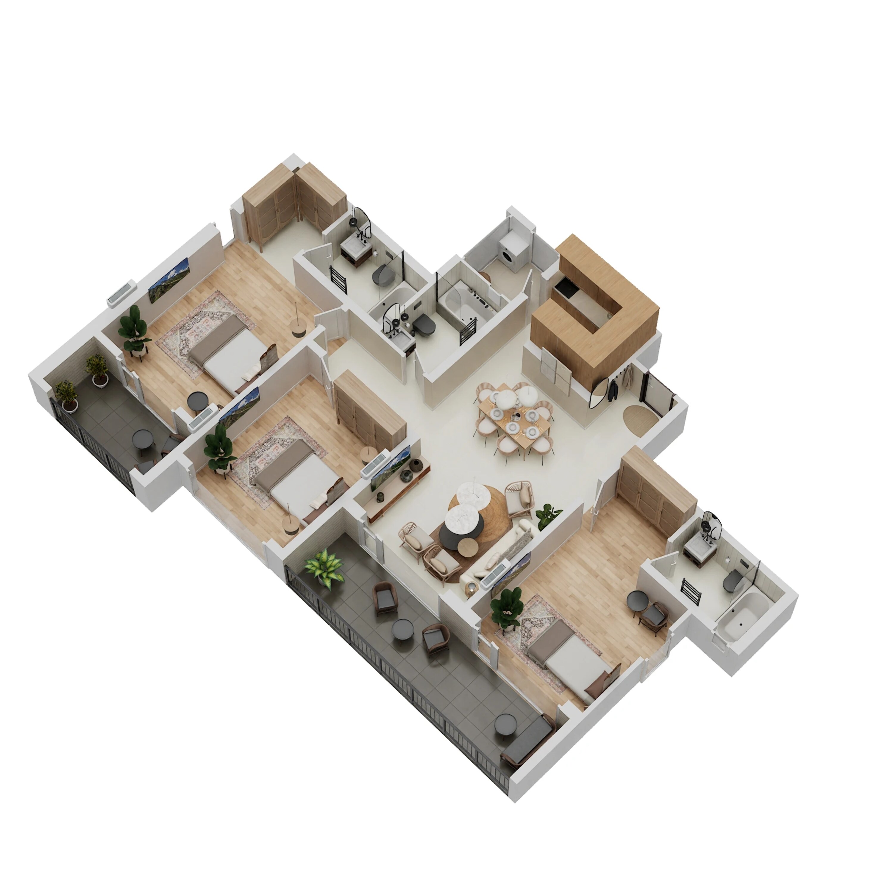 godrej air sector 85 apartment 3bhk 1065sqft 1 3d 3064