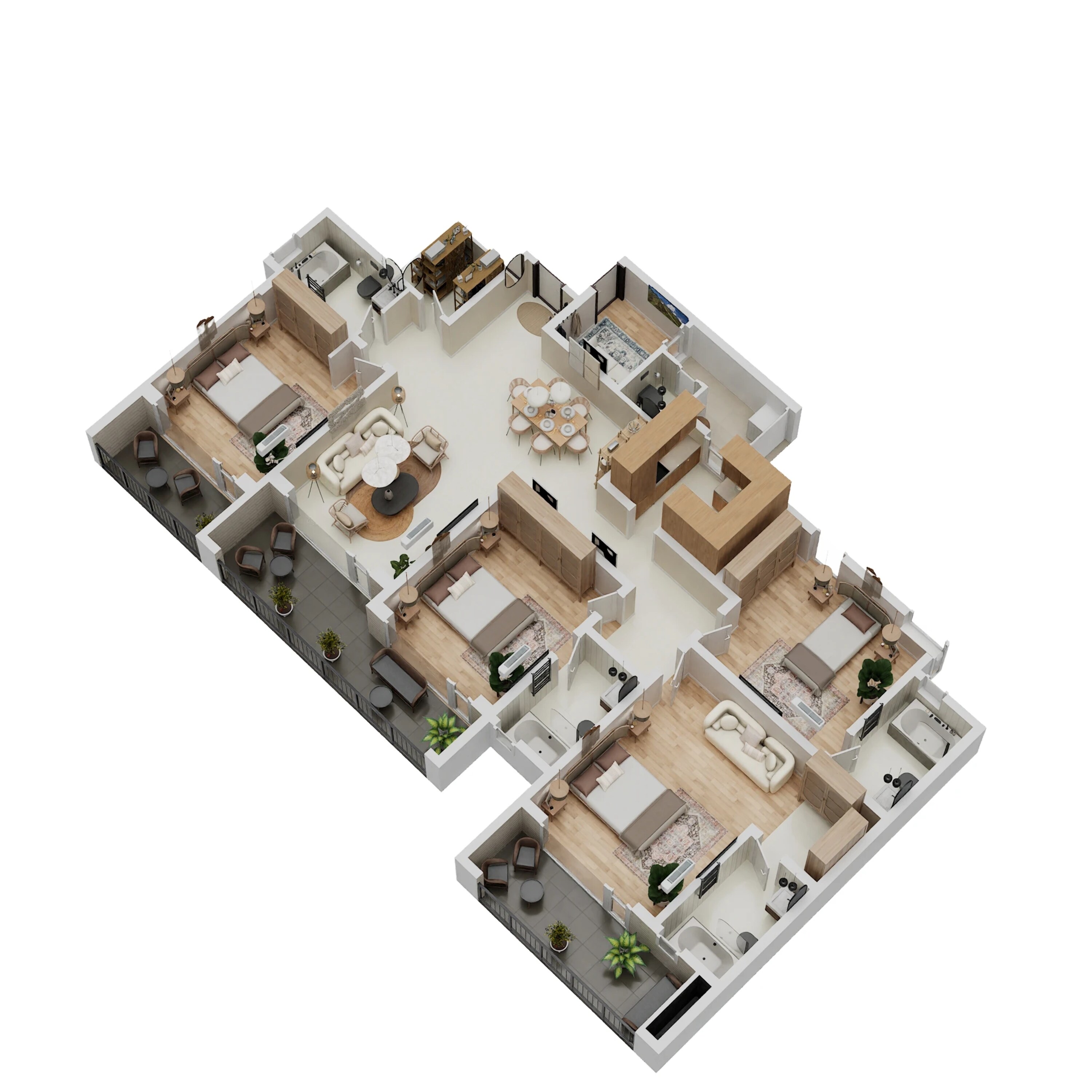 godrej air sector 85 apartment 4bhk sq 1496sqft 1 3d 7254