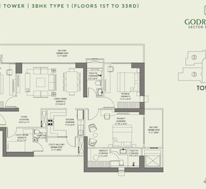 3 BHK 2426 Sq. Ft. Apartment in Godrej Alira