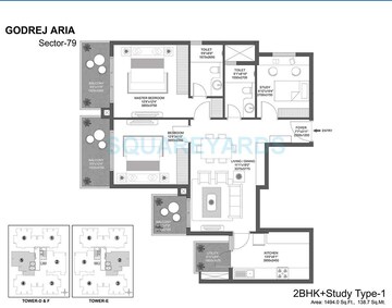  2 BHK Apartment at Godrej Aria, Sector 79 – for Rent