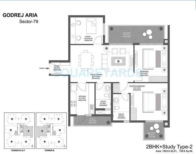 Other, godrej-aria 2 Bedroom 1503 Sq.Ft. Apartment In Sector 79 Gurgaon 5097837