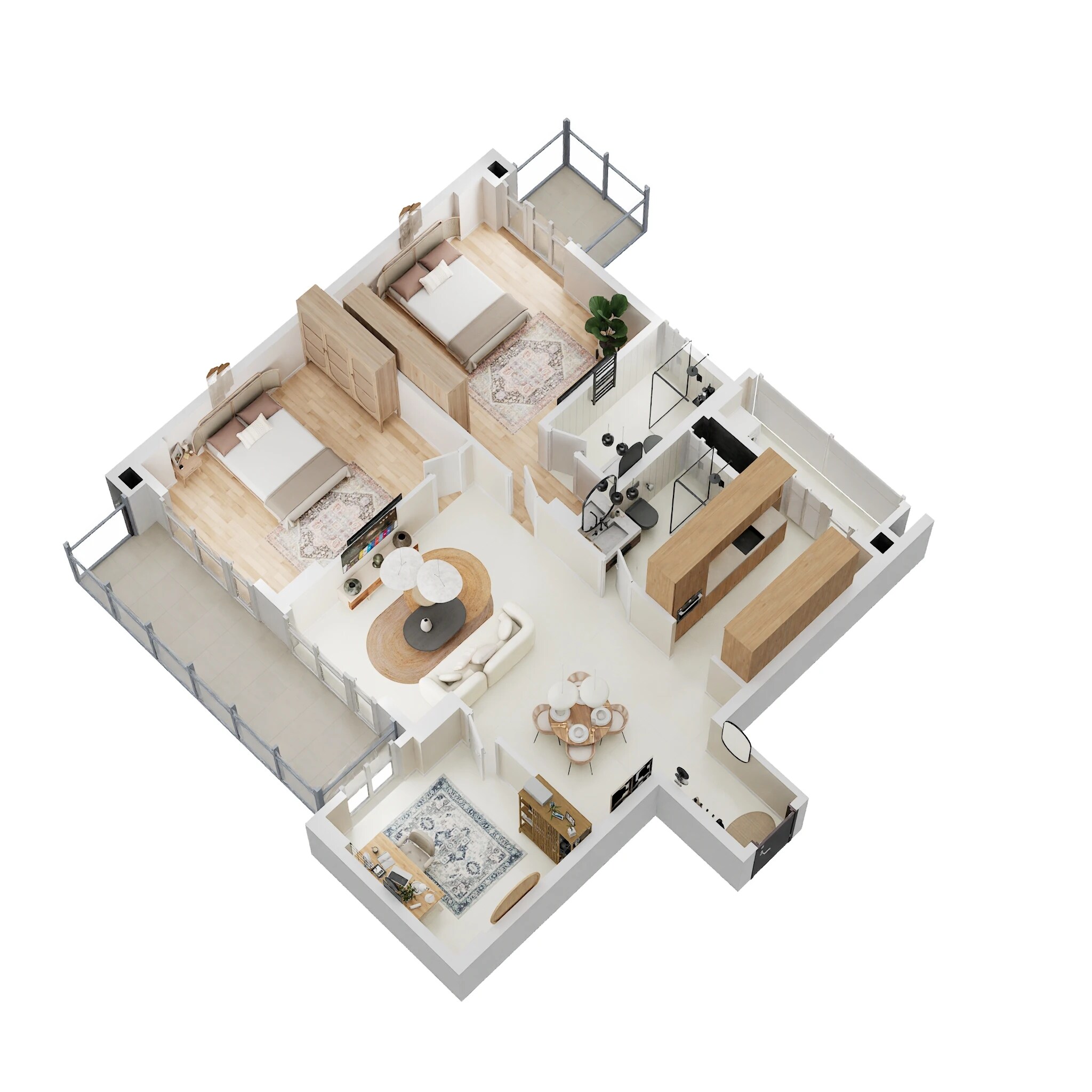 2 BHK 1700 Sq. Ft. Apartment