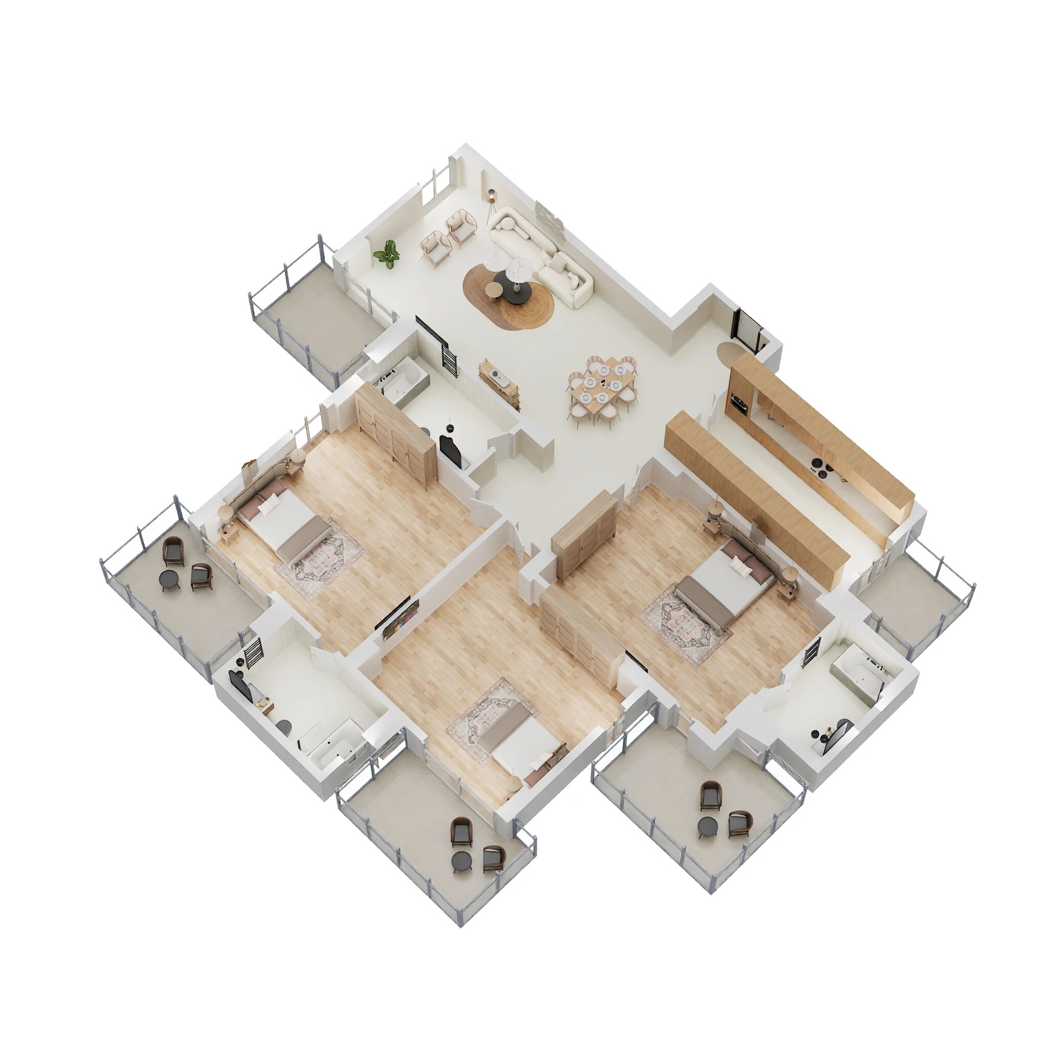 3 BHK 2100 Sq. Ft. Apartment