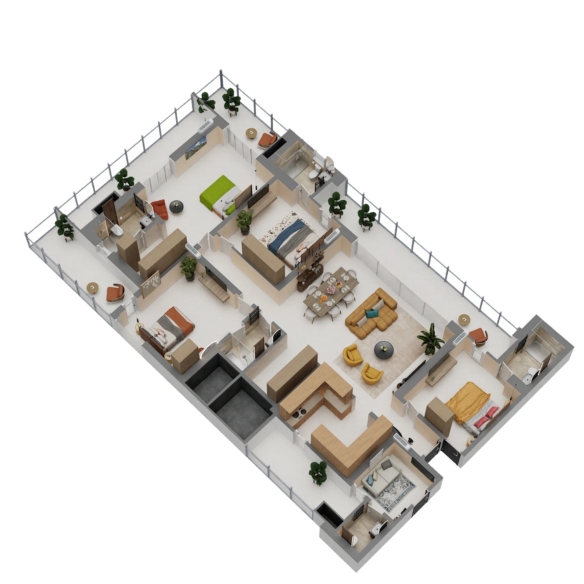 4 BHK 3416 Sq. Ft. Apartment