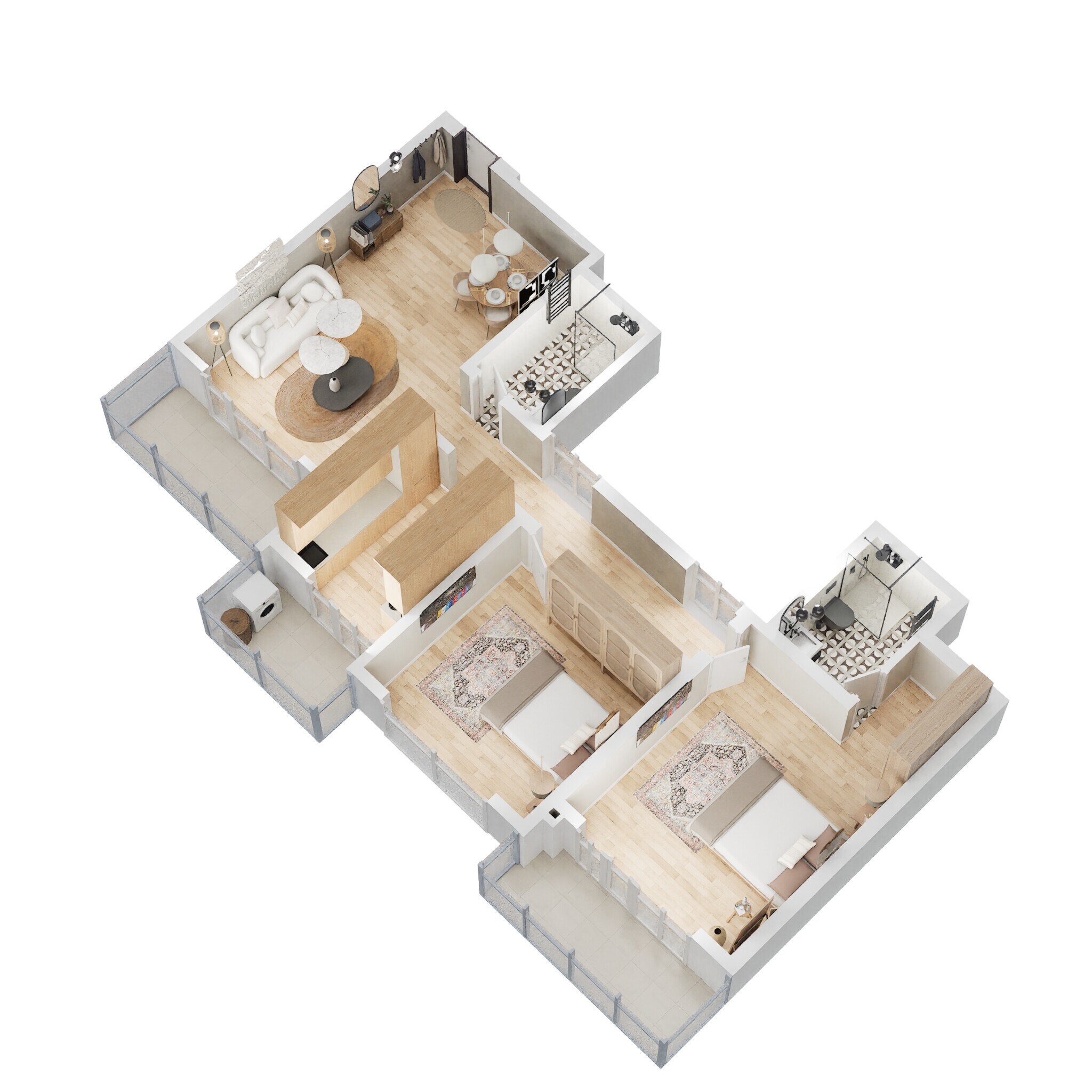 2 BHK 1056 Sq. Ft. Apartment