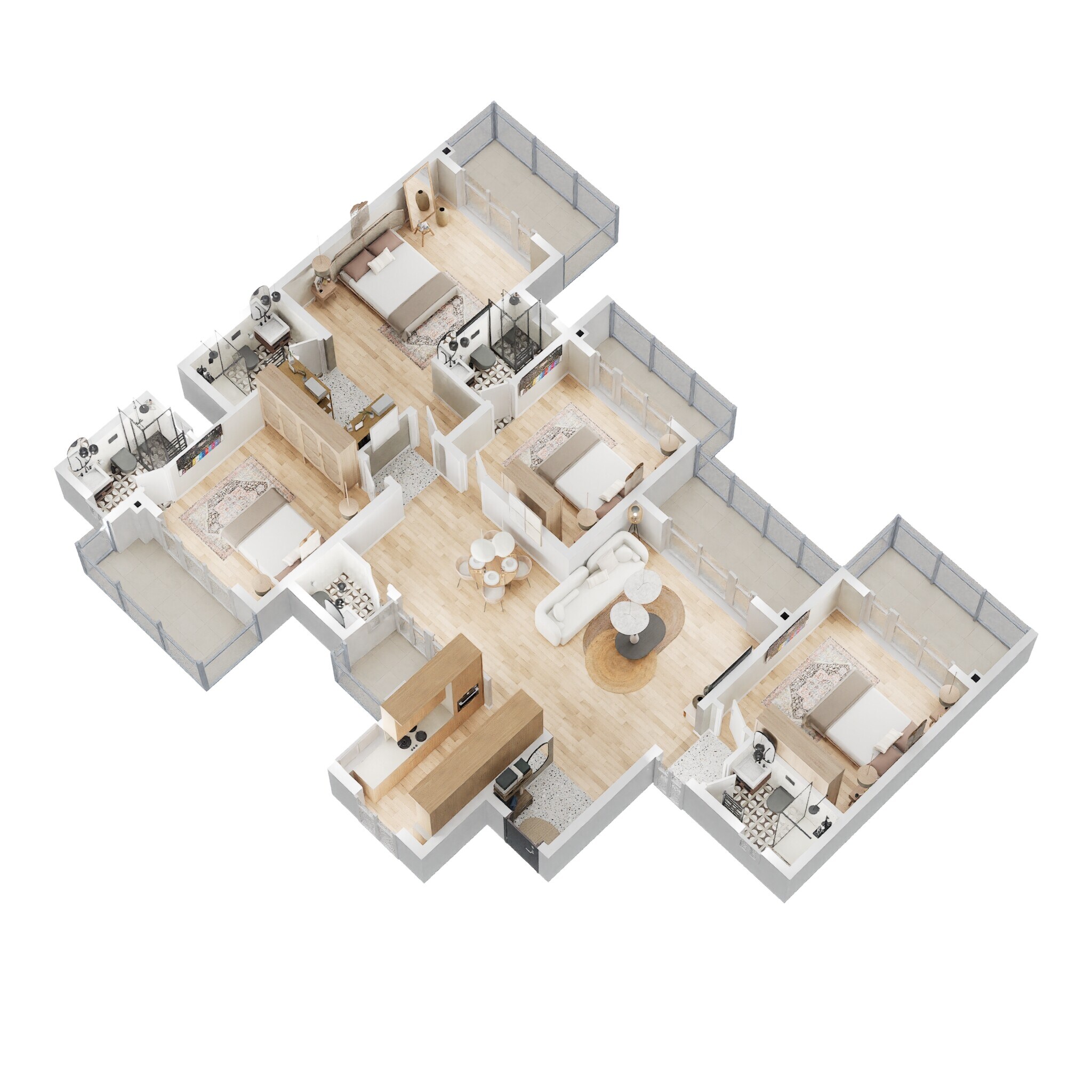 4 BHK 1917 Sq. Ft. Apartment