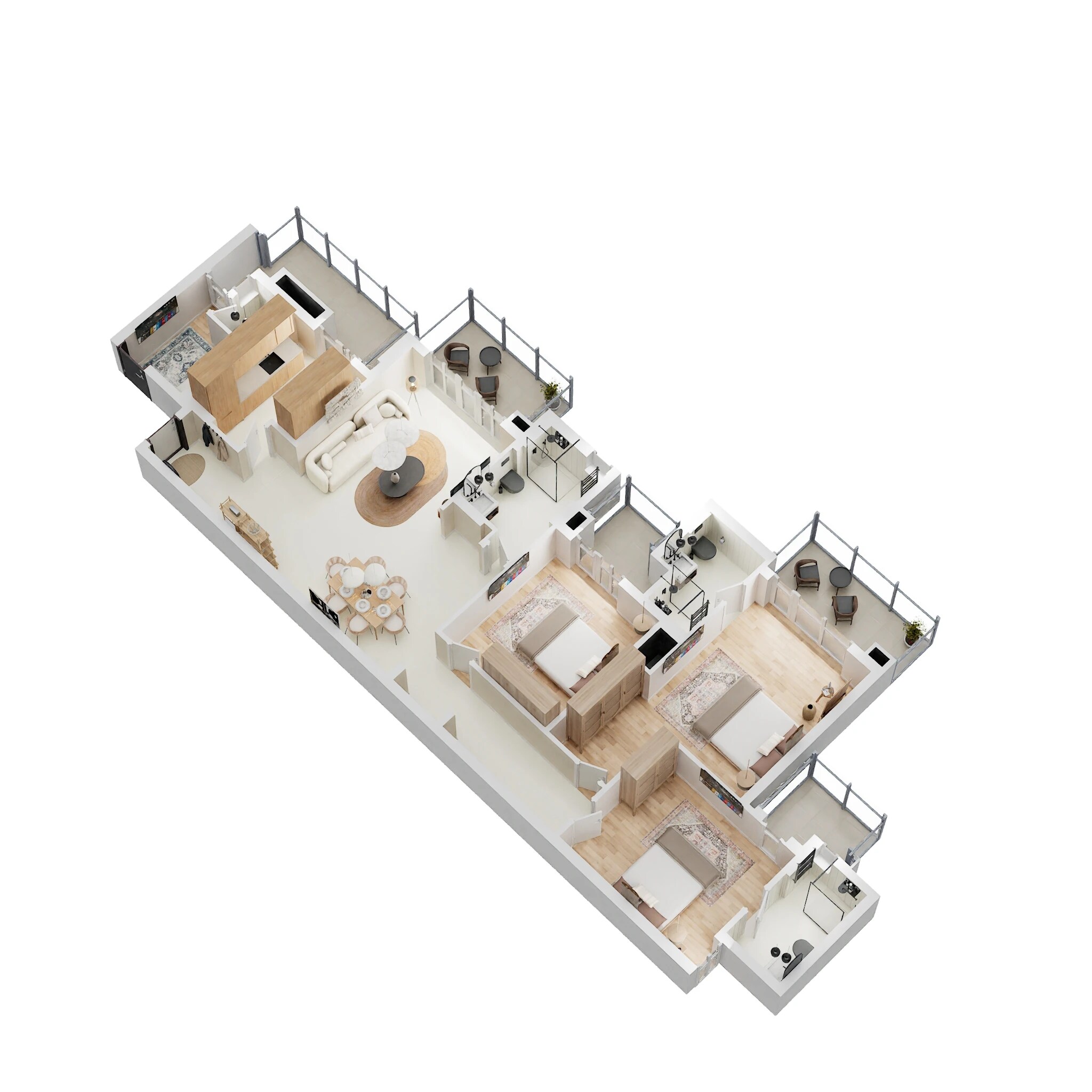 3 BHK 2001 Sq. Ft. Apartment