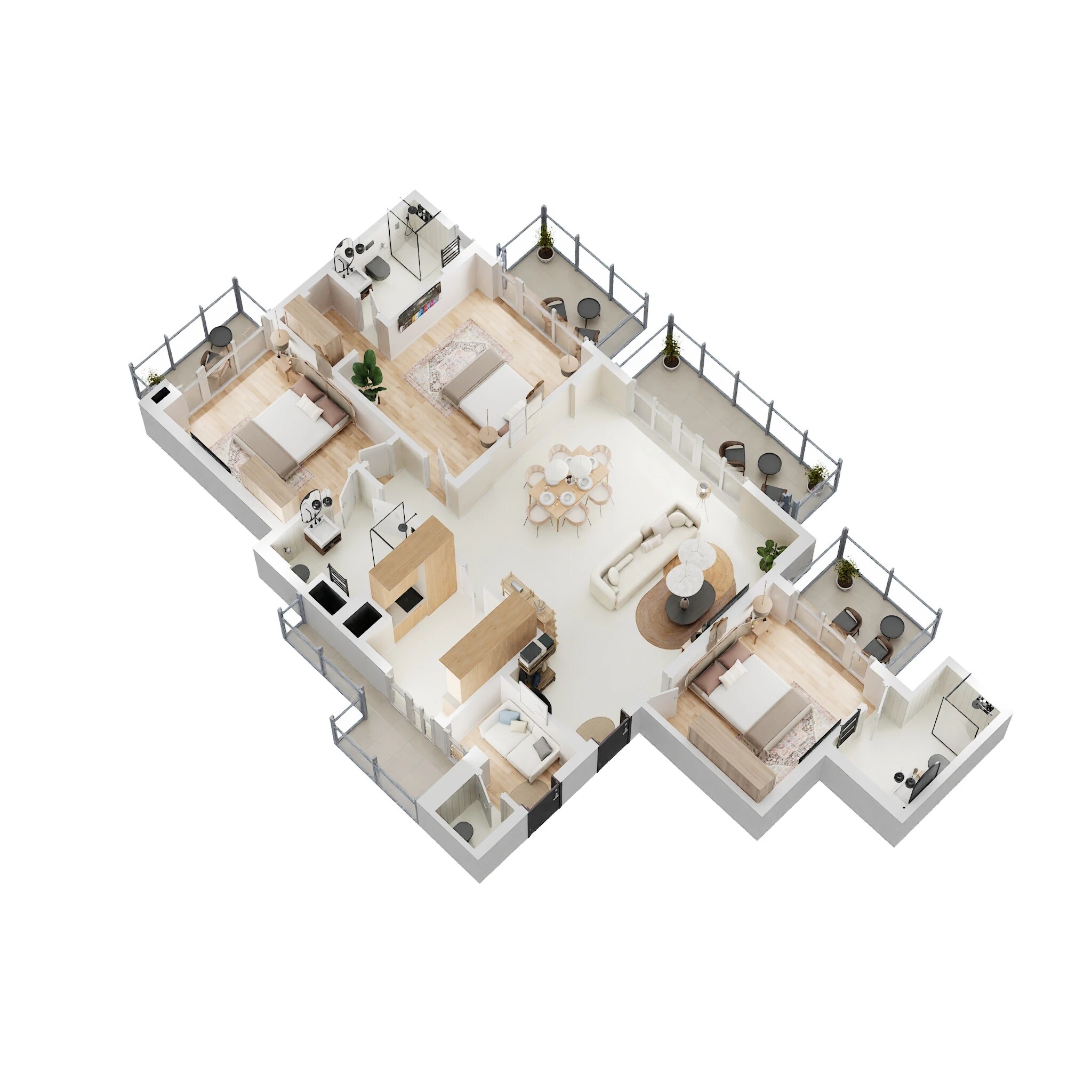 3 BHK 2142 Sq. Ft. Apartment