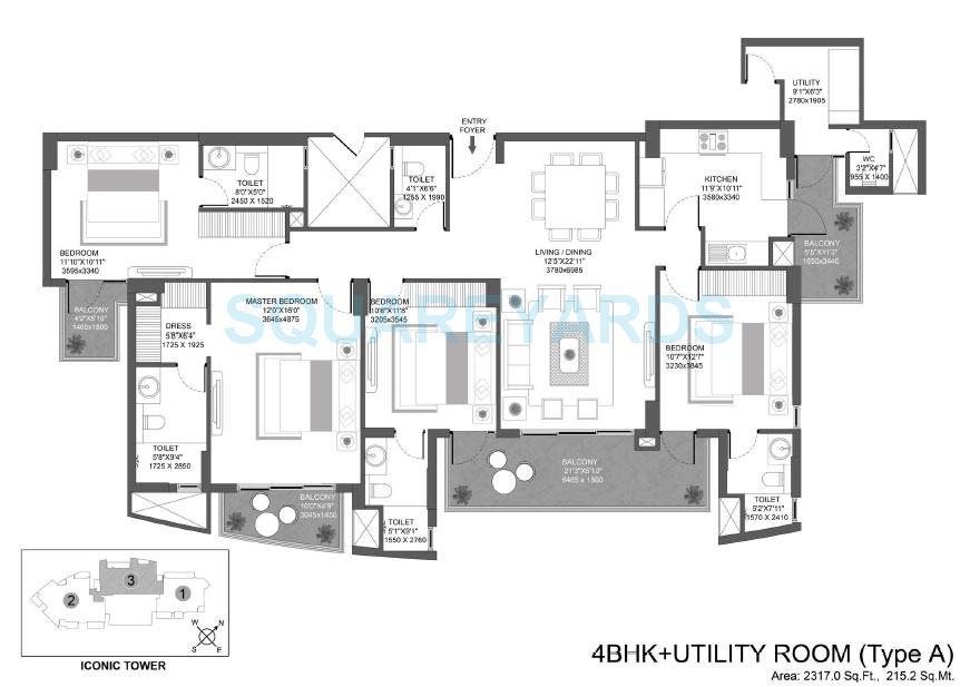  4 BHK Apartment at Godrej Icon, Sector 88a – for Sale