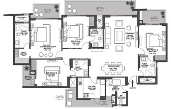 4 BHK Apartment For Rent in Godrej Meridien Sector 106 Gurgaon  8065634