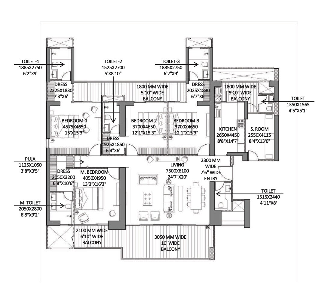 Other, godrej-miraya 4 Bedroom 3929 Sq.Ft. Apartment In Sector 43 Gurgaon 7960644