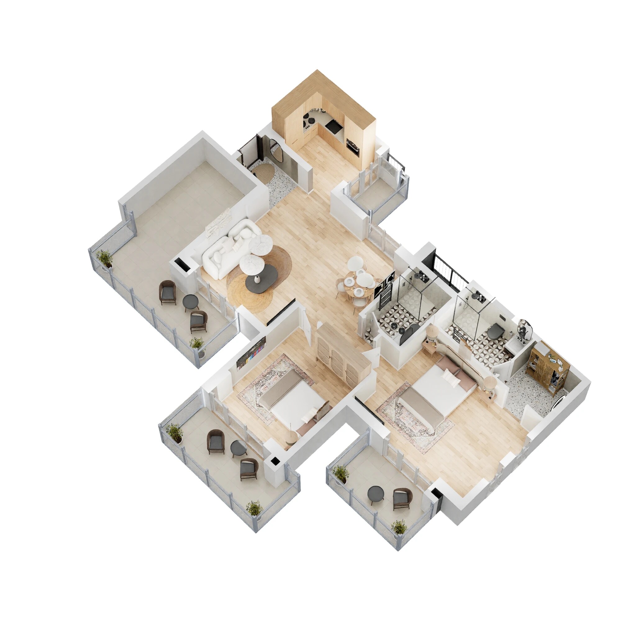 2 BHK 1385 Sq. Ft. Apartment