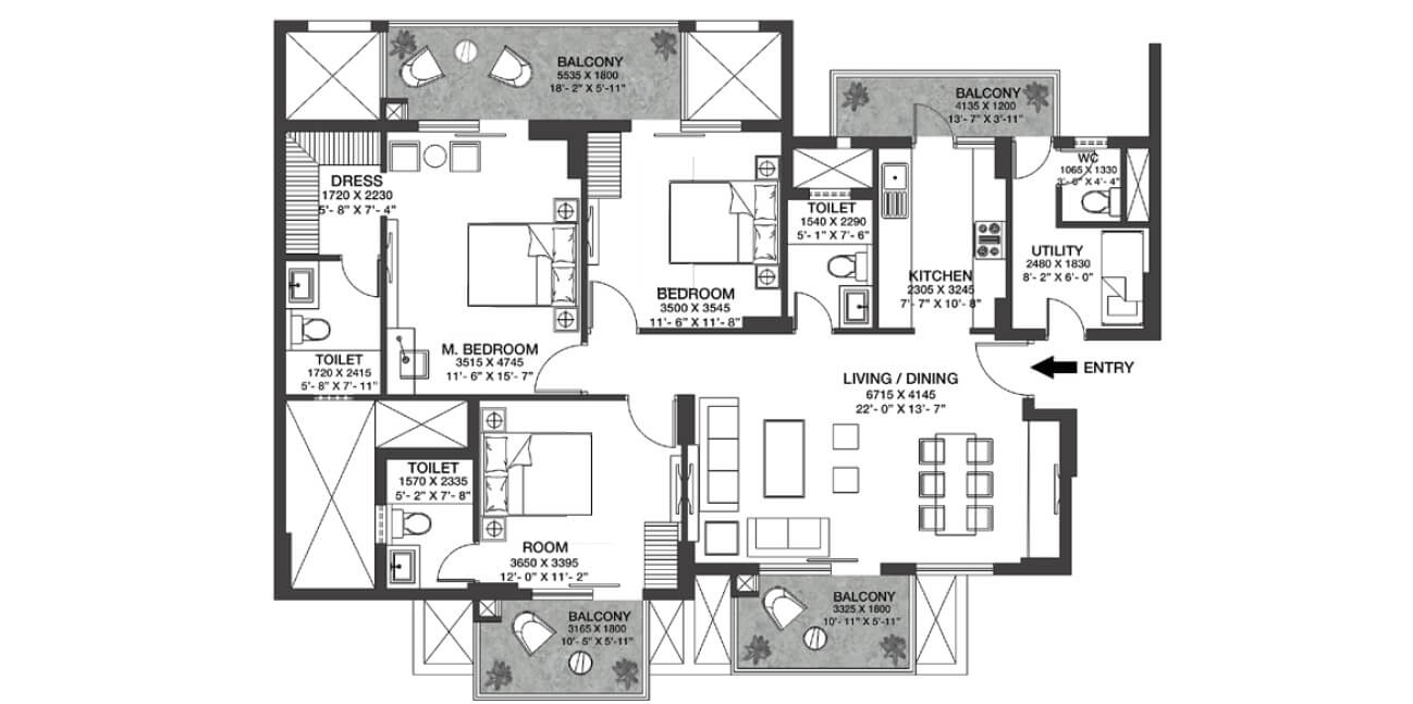 Other, godrej-nature-plus 3 Bedroom 1996 Sq.Ft. Apartment In Sohna Sector 33 Gurgaon 7095007