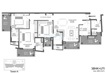  3 BHK Apartment at Godrej Oasis, Sector 88a – for Rent