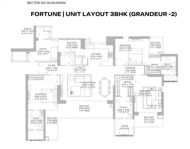3 BHK 2984 Sq. Ft. Apartment