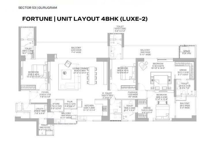 4 BHK 3723 Sq. Ft. Apartment