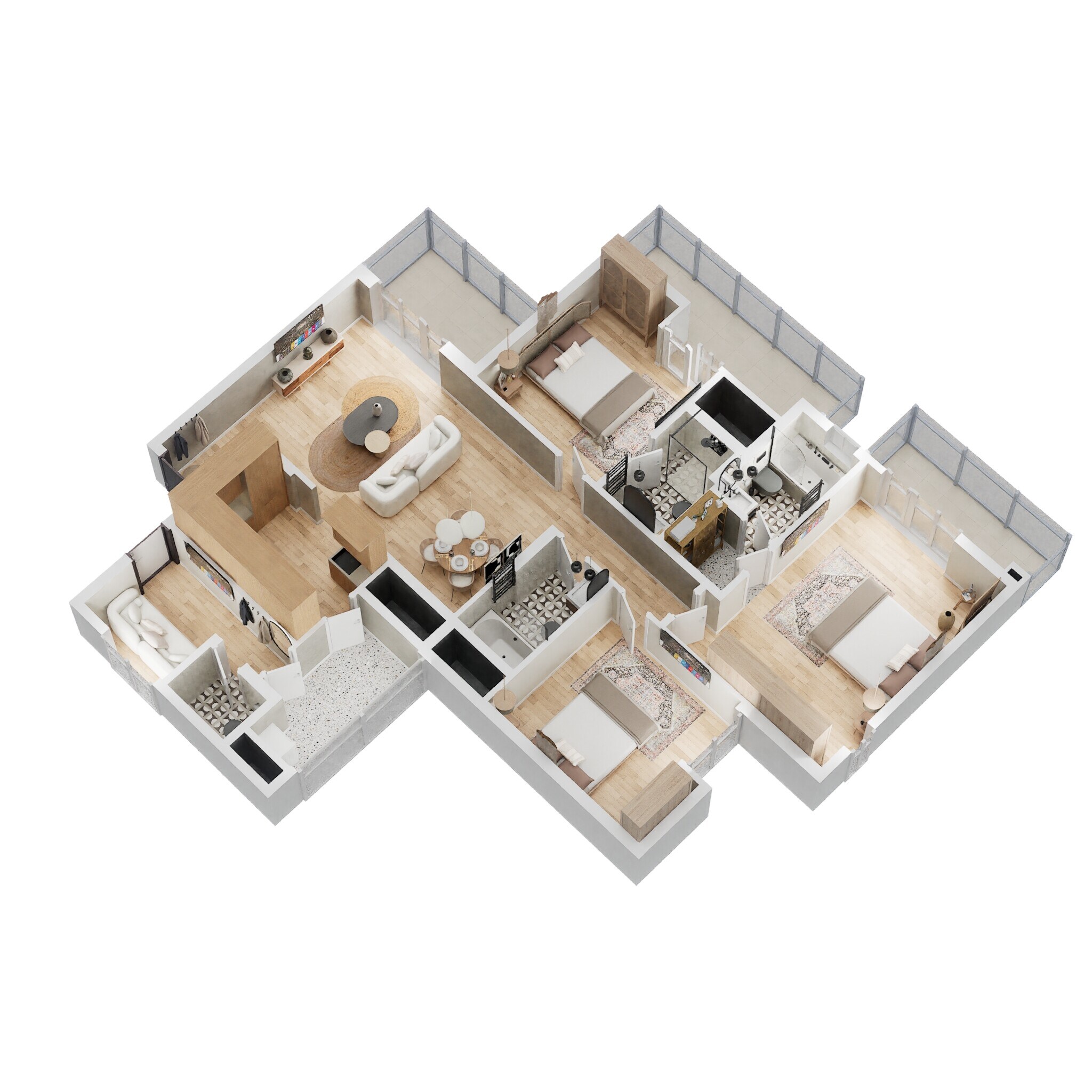 3 BHK 1163 Sq. Ft. Apartment