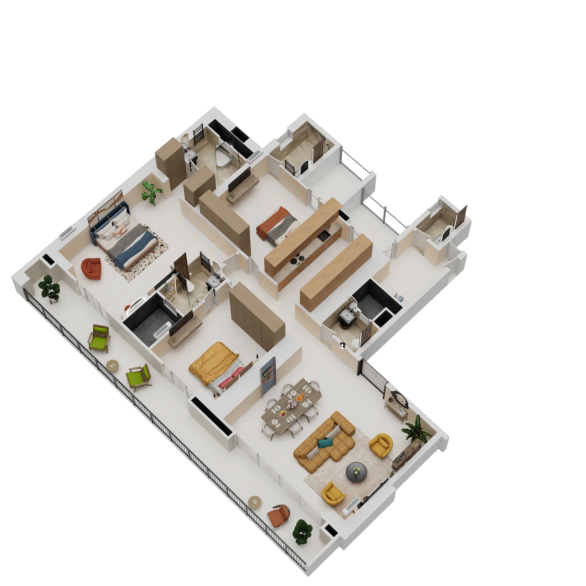 3 BHK 3050 Sq. Ft. Apartment