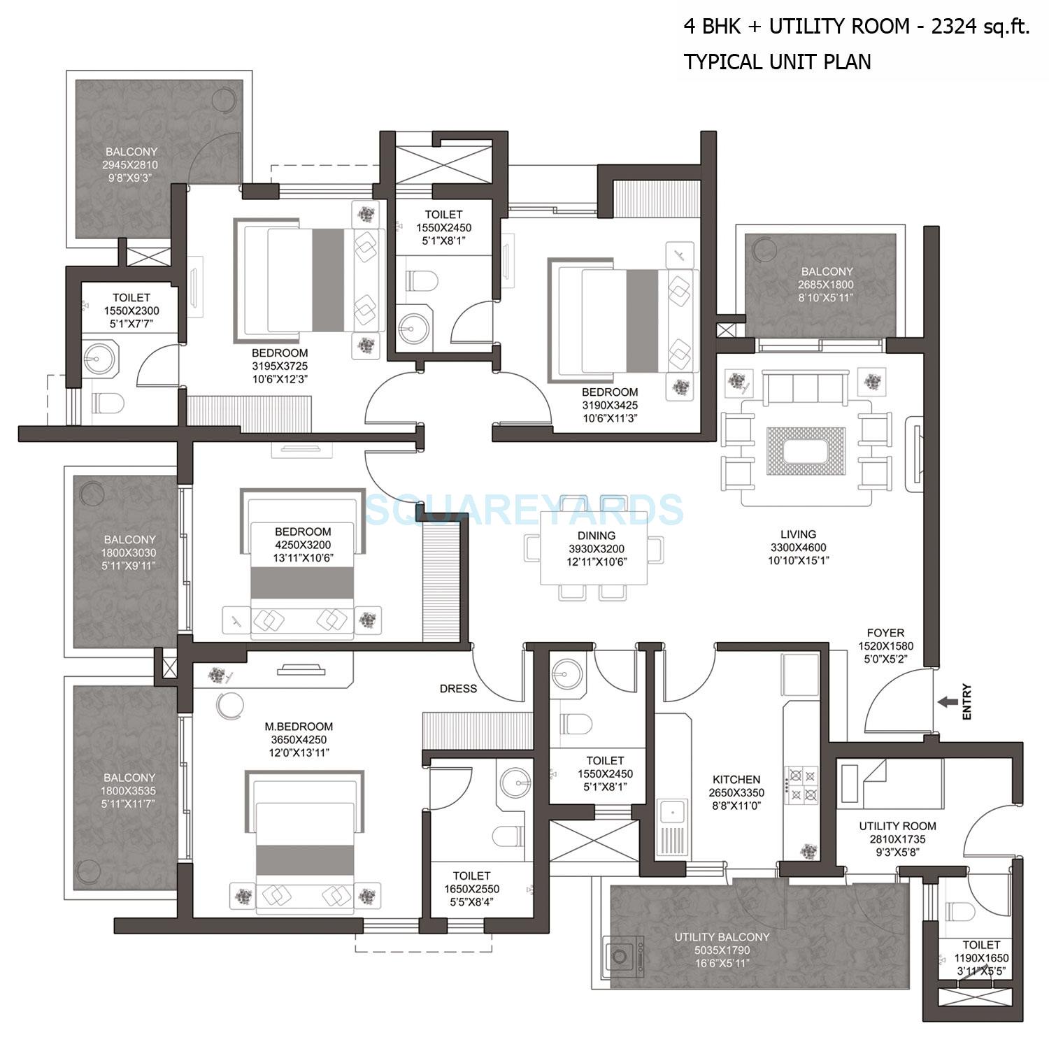 Other, godrej-summit 4 Bedroom 2324 Sq.Ft. Apartment In Sector 104 Gurgaon 8267144