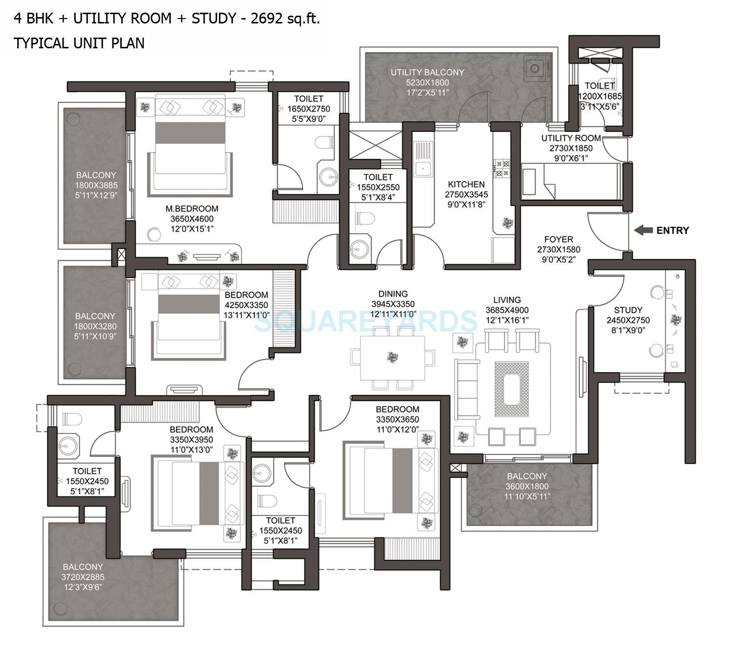 Other, godrej-summit 4 Bedroom 2692 Sq.Ft. Apartment In Sector 104 Gurgaon 9608362