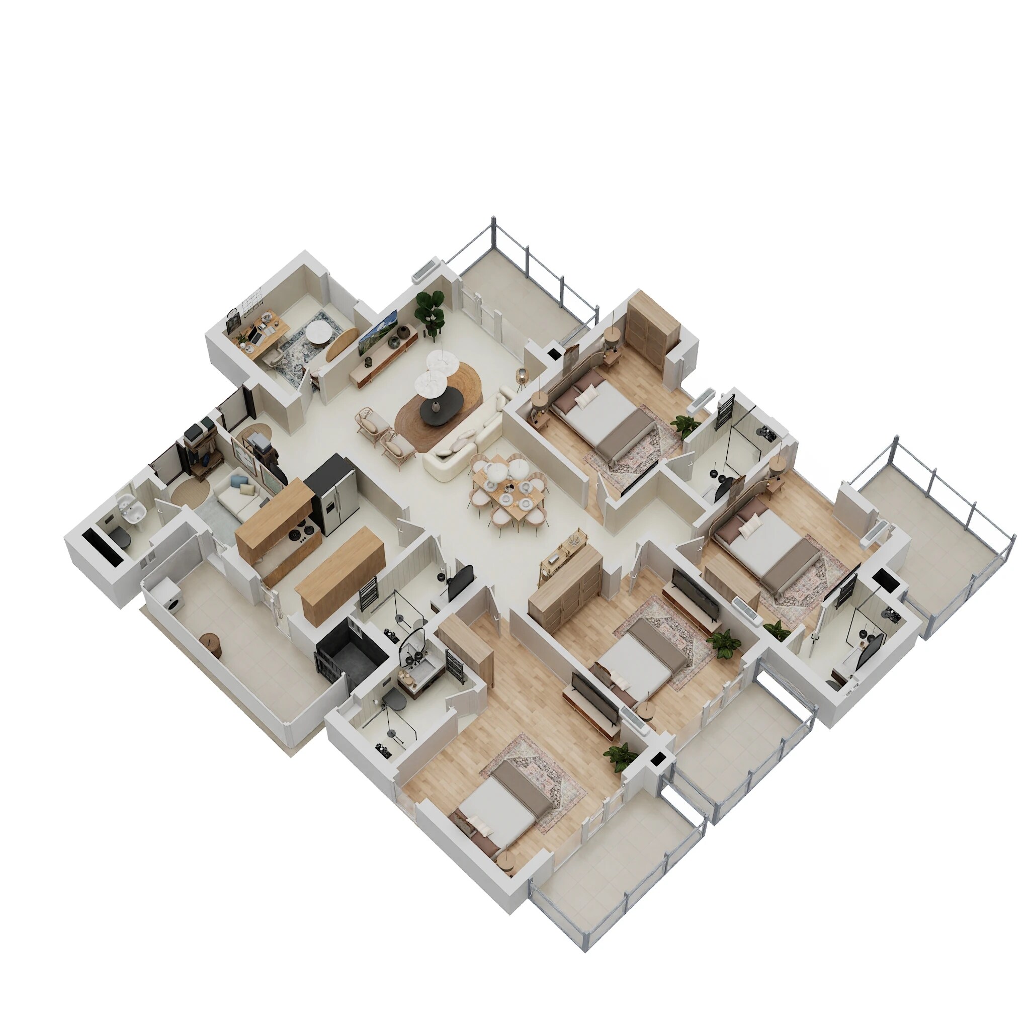 Floor plan of 4 BHK 2324 Sq. Ft. Apartment in Godrej Summit Phase II, Gurgaon