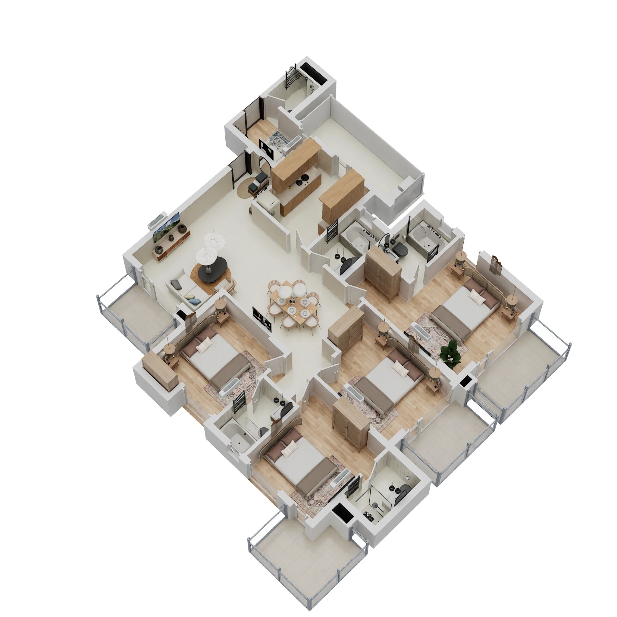 Floor plan of 4 BHK 2692 Sq. Ft. Apartment in Godrej Summit Phase II, Gurgaon