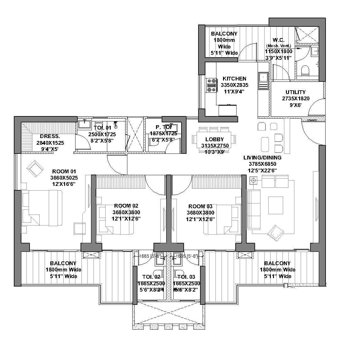  3 BHK Apartment at Godrej Vrikshya, Sector 103 – for Sale