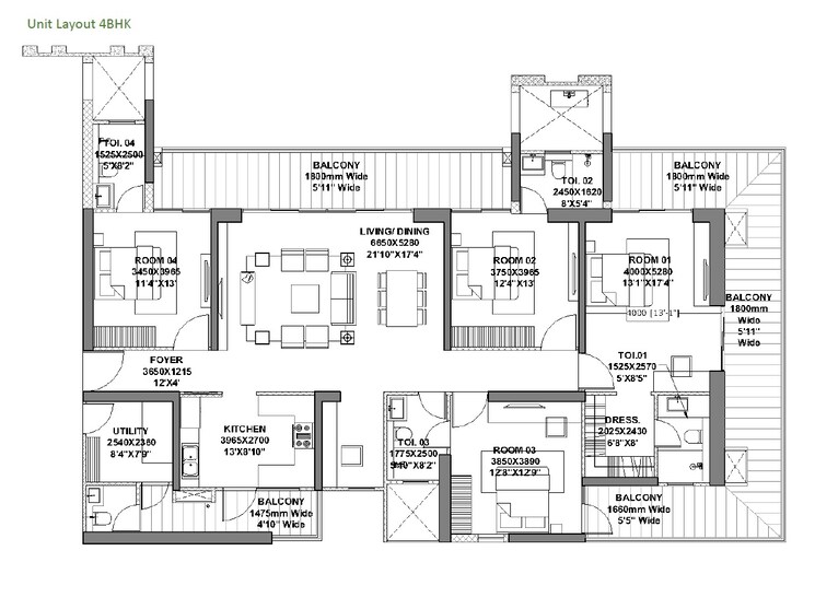 Other, godrej-vrikshya 4 Bedroom 3585 Sq.Ft. Apartment In Sector 103 Gurgaon 9109712