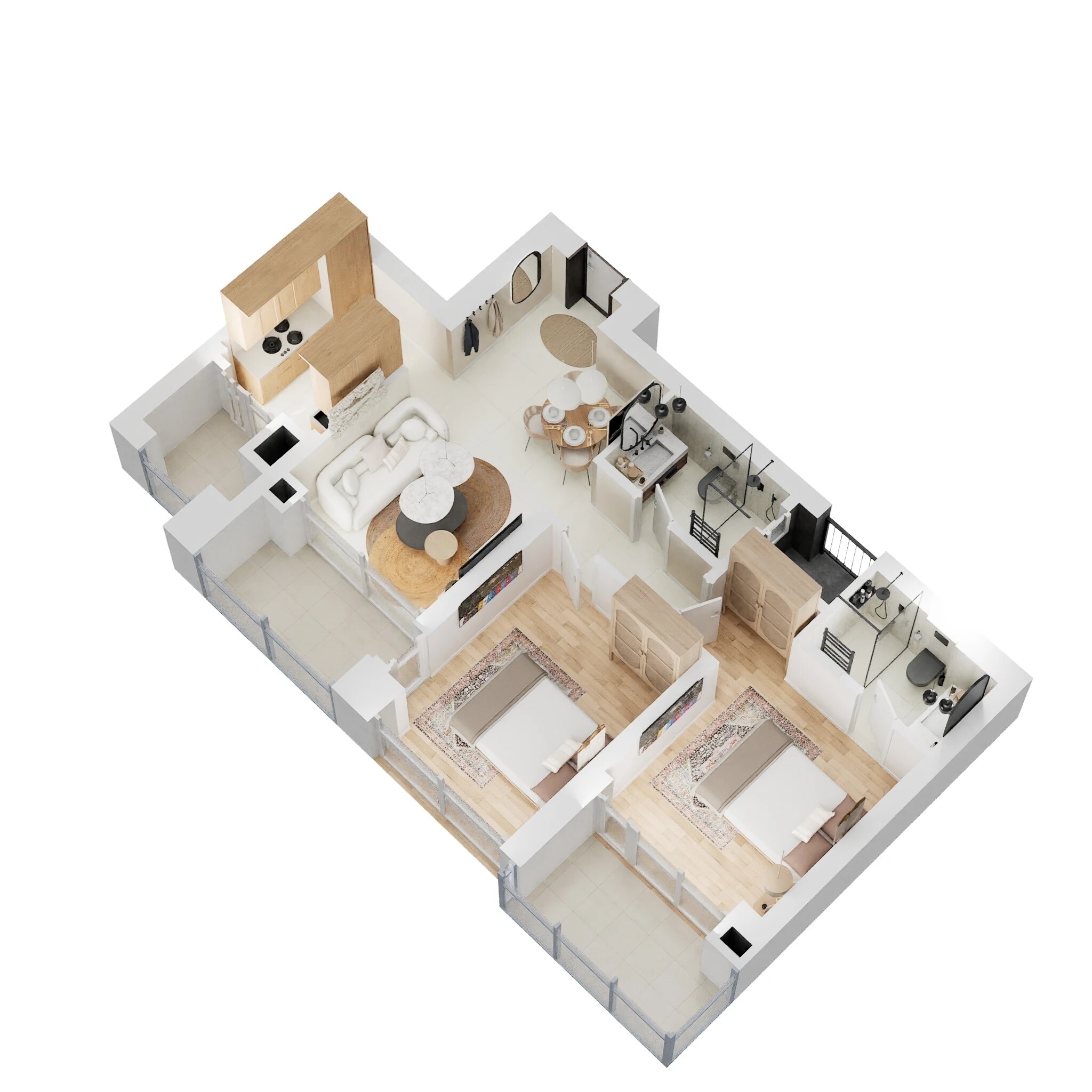 2 BHK 1085 Sq. Ft. Apartment