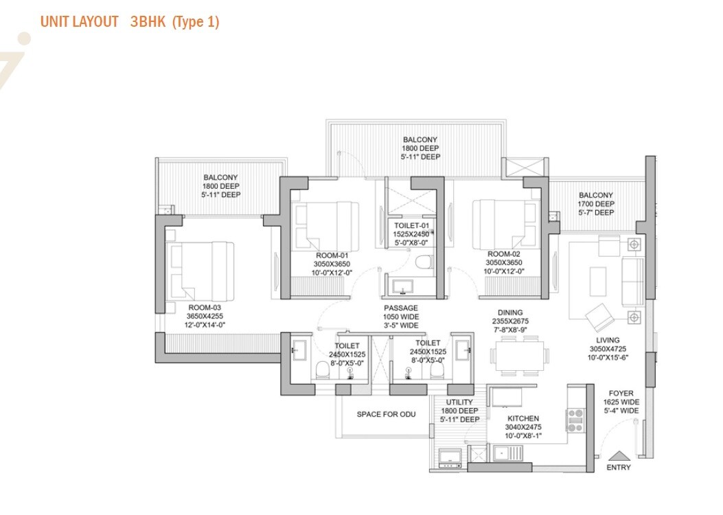 Other, godrej-zenith 3 Bedroom 1677 Sq.Ft. Apartment In Sector 89 Gurgaon 7915014