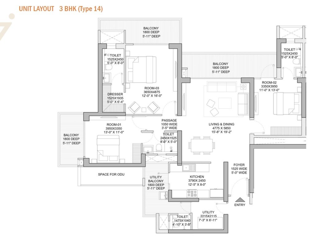 Other, godrej-zenith 3 Bedroom 2211 Sq.Ft. Apartment In Sector 89 Gurgaon 7490421