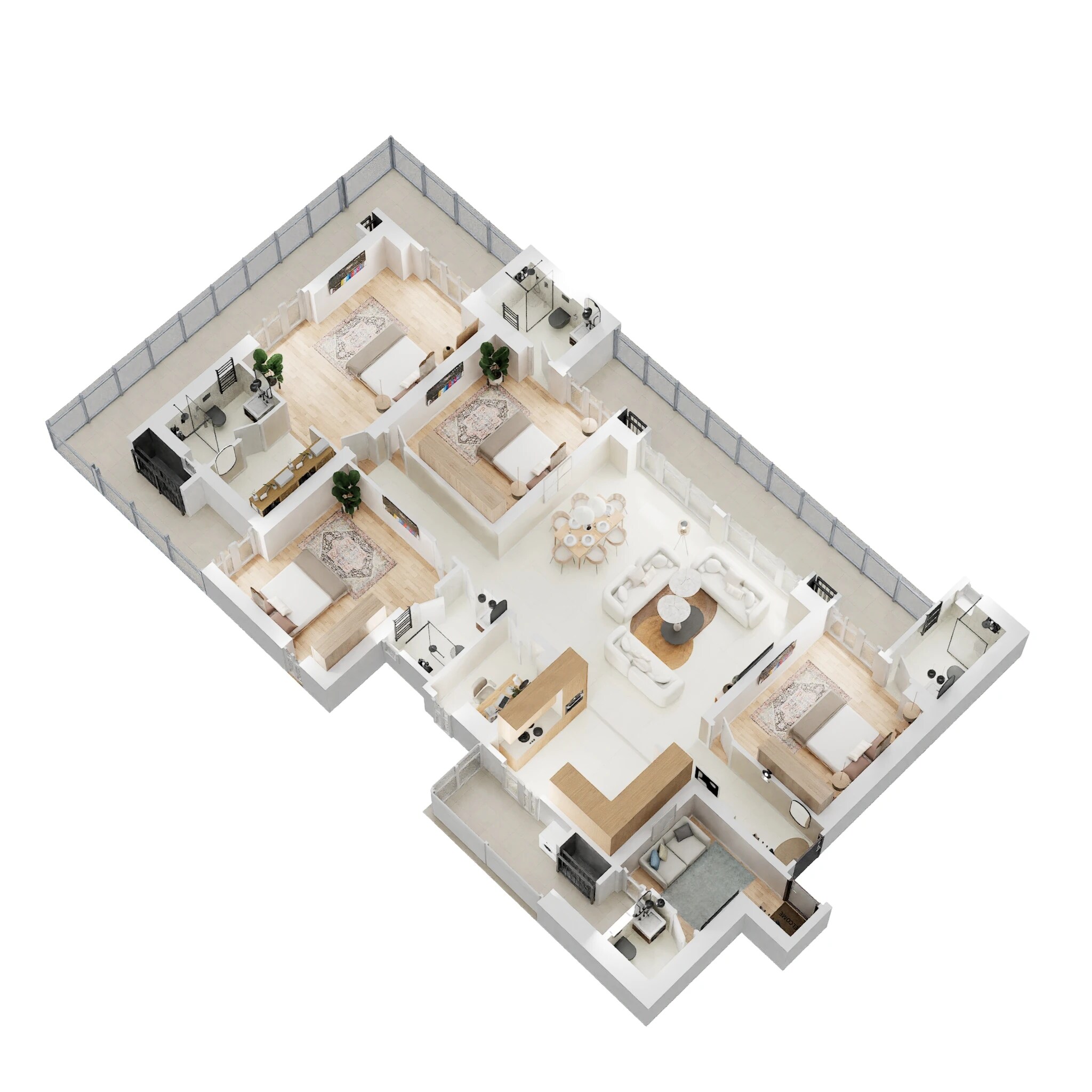 4 BHK 3221 Sq. Ft. Apartment