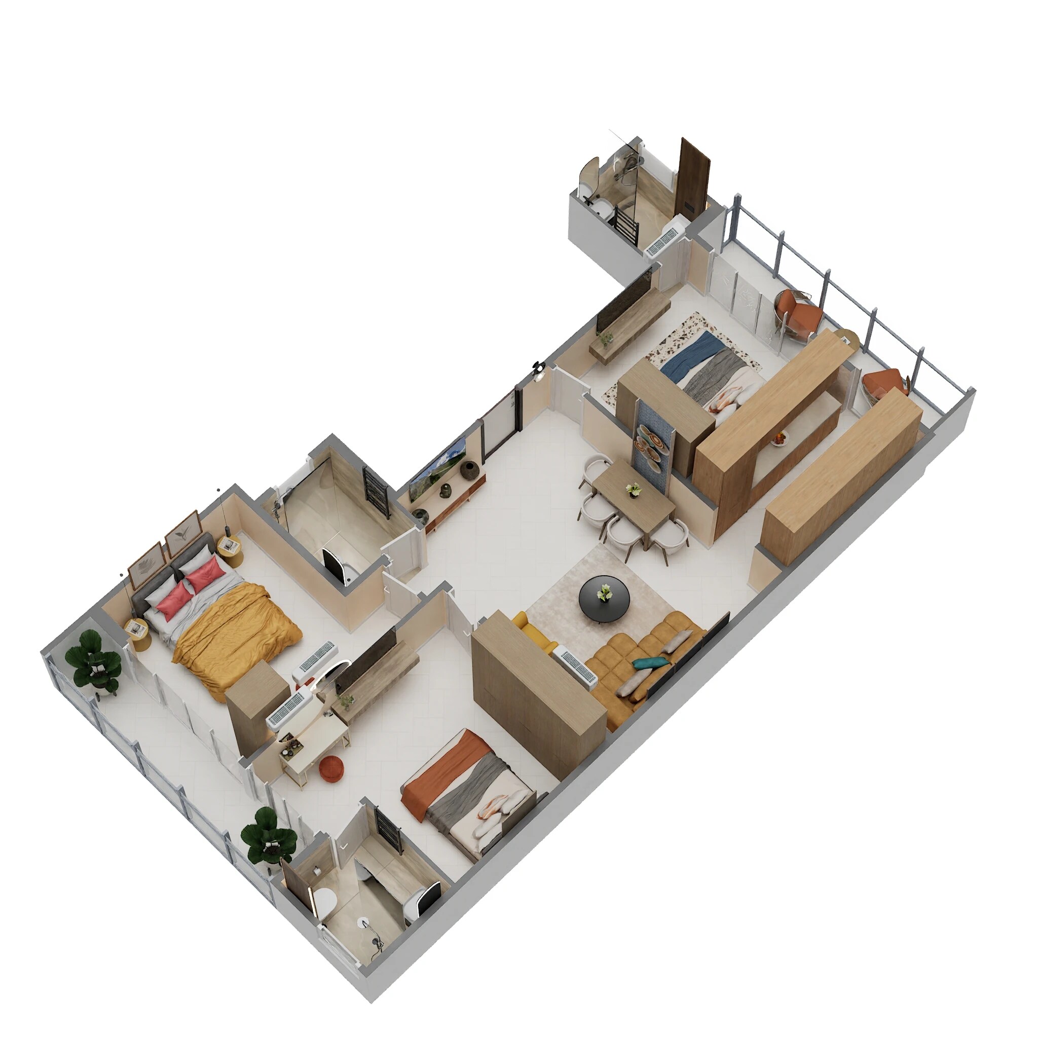 3 BHK 1587 Sq. Ft. Ind Floor