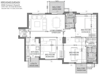  3 BHK Apartment at Hero Homes Gurgaon, Sector 104 – for Sale