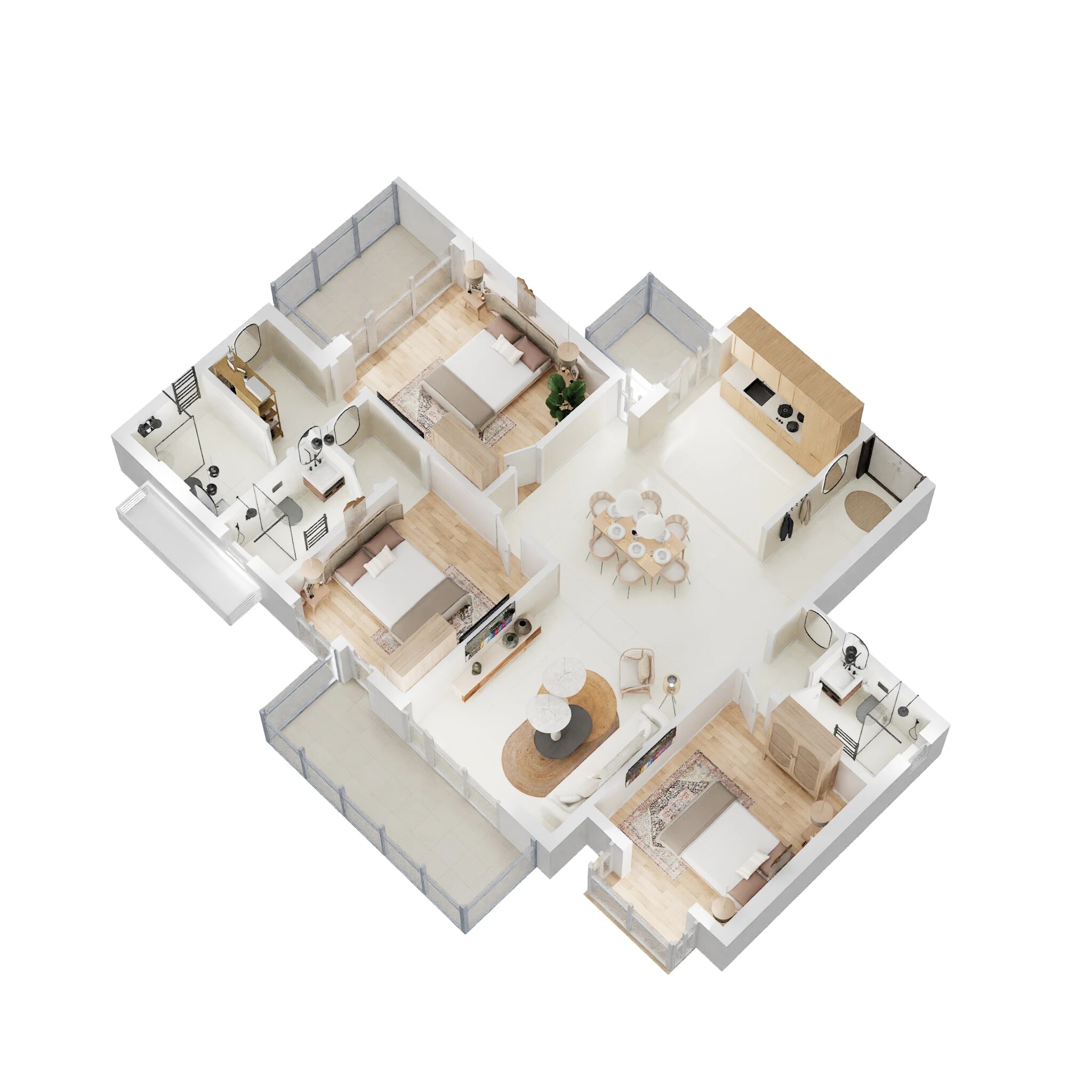 Floor plan of 3 BHK 1790 Sq. Ft. Apartment in ILD Grand, Gurgaon
