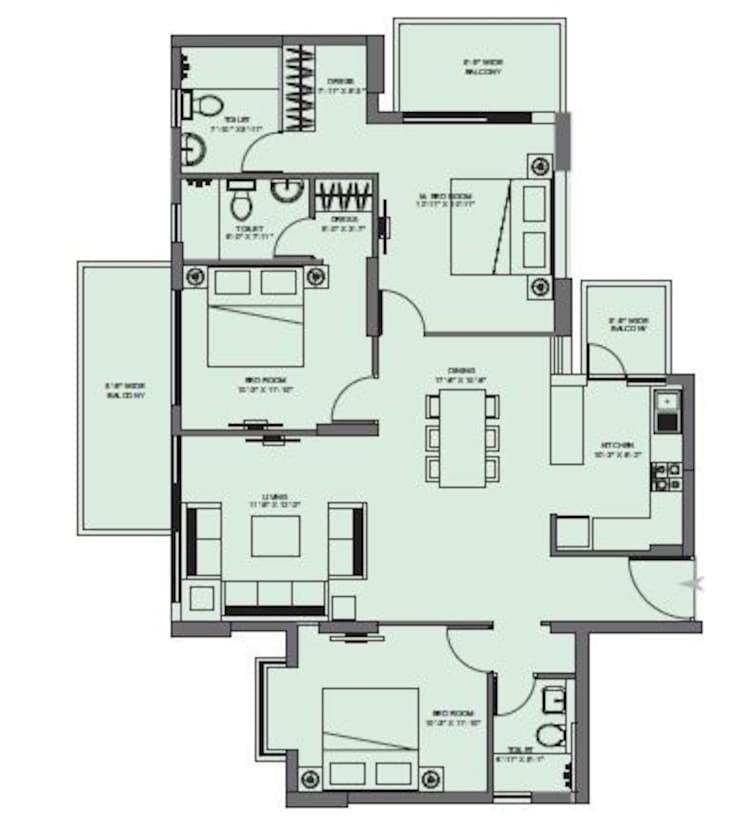 Other, ild-grand 3 Bedroom 1975 Sq.Ft. Apartment In Sector 37c Gurgaon 8770719