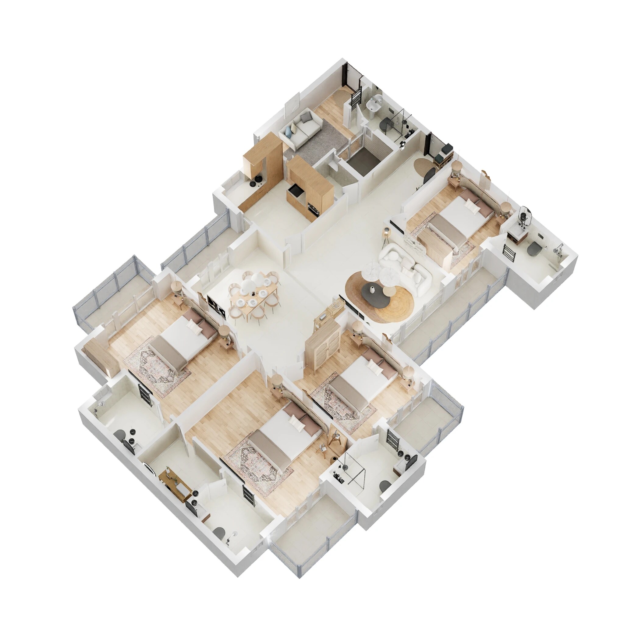 Floor plan of 4 BHK 2400 Sq. Ft. Apartment in Imperia Esfera, Gurgaon
