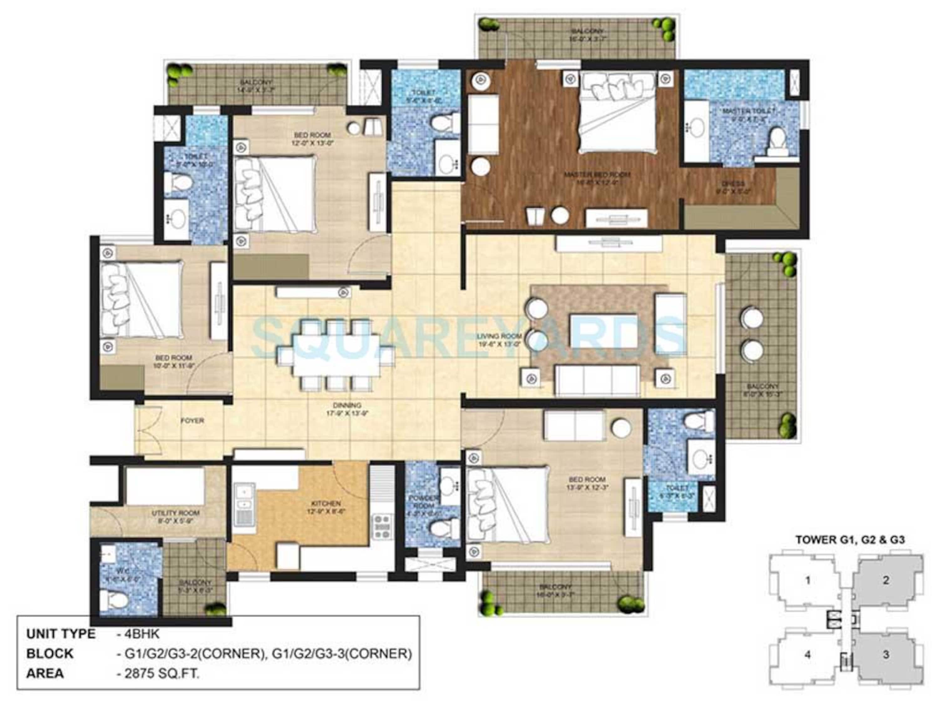 indiabulls centrum park apartment 4bhk 2875sqft 1