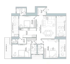 3 BHK 2464 Sq. Ft. Apartment in Indiabulls Estate And Club