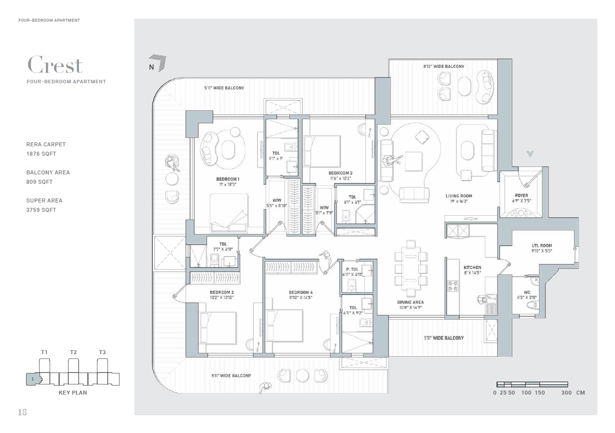 4 BHK 3759 Sq. Ft. Apartment in Indiabulls Estate And Club