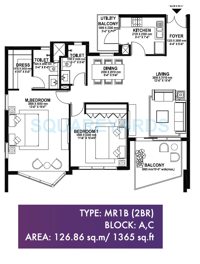  2 BHK Apartment at Ireo Skyon, Sector 60 – for Rent