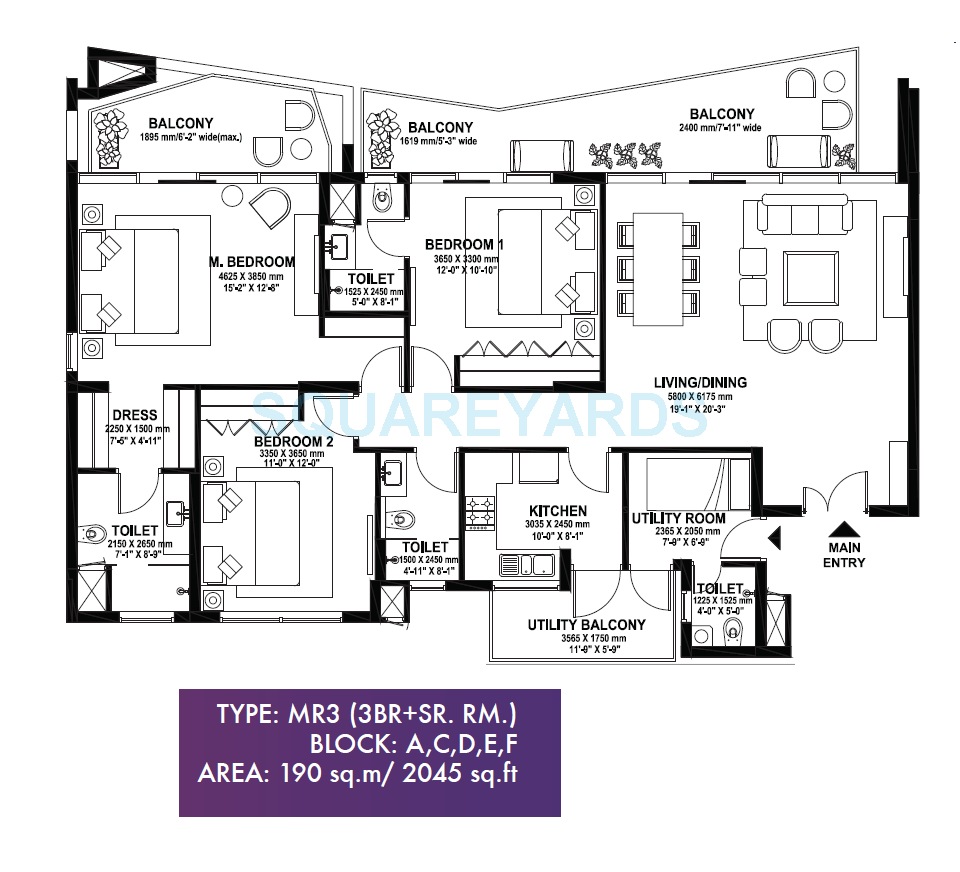 3 BHK Apartment at Ireo Skyon, Sector 60 – for Rent