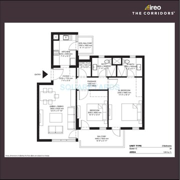  2 BHK Apartment at Ireo The Corridors, Sector 67a – for Rent