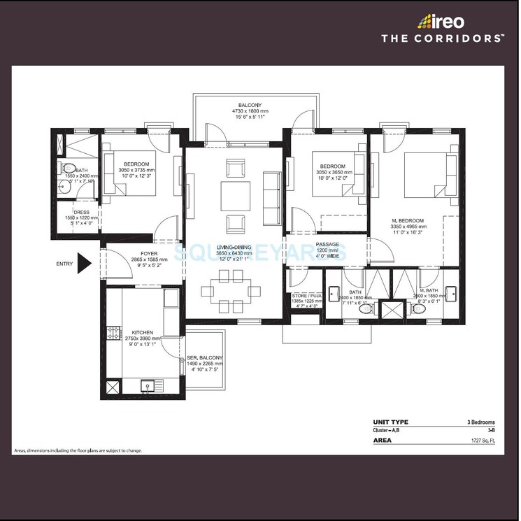 Other, ireo-the-corridors 3 Bedroom 1727 Sq.Ft. Apartment In Ramgarh Dhani Gurgaon 8590738